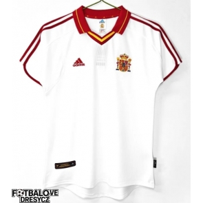 Španělsko 2000 Retro Venkovní Dres Krátký Rukáv Španělsko 2000 Retro Venkovní Dres Krátký Rukáv